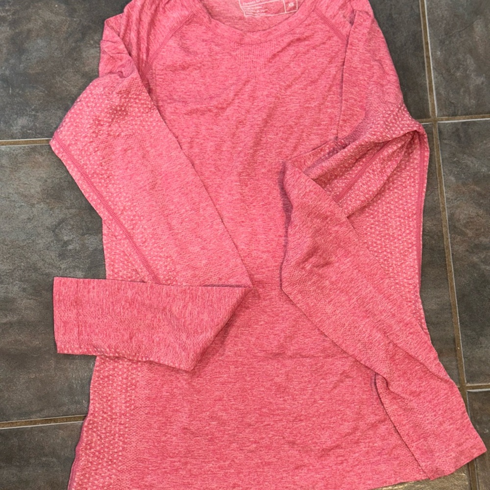 Figs Pink Long Sleeve Tee